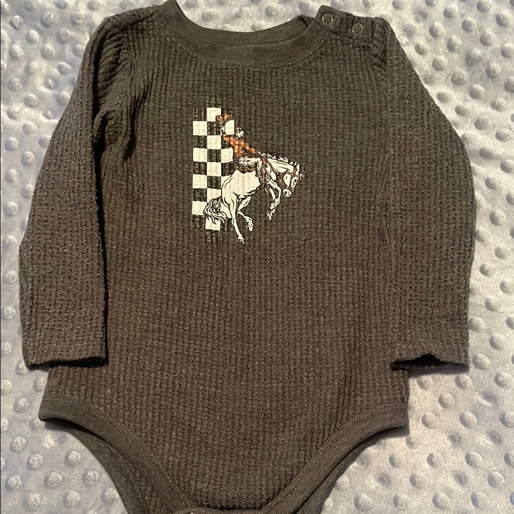Kids Black Long Sleeve One Piece